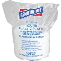 Assiettes Rondes En Plastique Blanc 6 Po