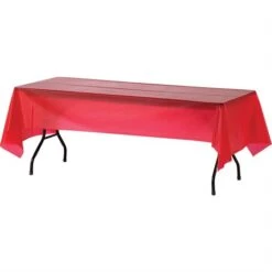 Nappes Rectangulaires En Plastique Rouge