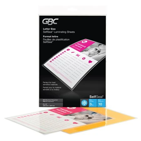 GBC® Pochettes Autoadhésives SelfSeal™ Repositionnable, Paquet De 5 Lettre 11-9 / 16 X 9-1 / 6" 4 GBC® Pochettes Autoadhésives SelfSeal™ Repositionnable, Paquet De 5 Lettre 11-9 / 16 X 9-1 / 6" – Image 2