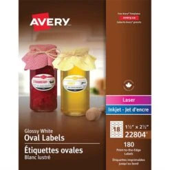 Avery Étiquettes Glacées Imprimables Rondes 2 Po (120 étiquettes)