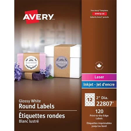 Avery Étiquettes Glacées Imprimables Ovale 1-1 / 2 X 2-1 / 2 Po (180 étiquettes) 5 Avery Étiquettes Glacées Imprimables Ovale 1-1 / 2 X 2-1 / 2 Po (180 étiquettes) – Image 3