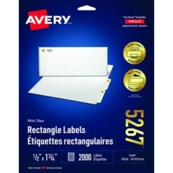 Avery Étiquettes Rectangulaires Blanches Easy Peel® Boîte De 100 Feuilles 4 X 1-1 / 2" (1400) -Espace Mobilier Soldes 236596 B 2