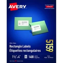 Avery Étiquettes Rectangulaires Blanches Easy Peel® Paquet De 25 Feuilles 1-3 / 4 X 1 / 2” (2000) -Espace Mobilier Soldes 236646 B 3