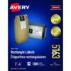 Avery Étiquettes Recangulaires Blanches Paquet De 25 Feuilles 4 X 2” (250) 2 Avery Étiquettes Recangulaires Blanches Paquet De 25 Feuilles 4 X 2” (250) -Espace Mobilier Soldes 236661 B
