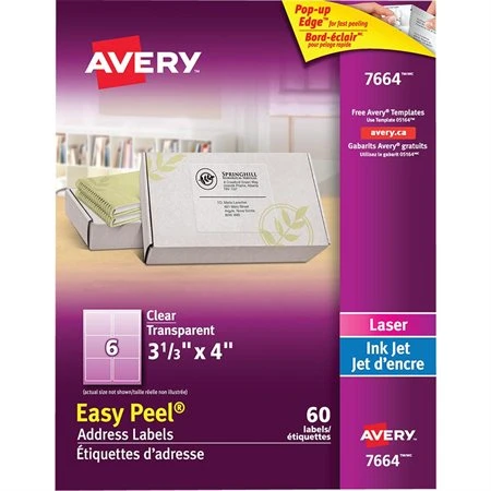 Avery Étiquettes D'adresse Transparentes Easy Peel® 1 X 2-5 / 8" (300) 10 Avery Étiquettes D'adresse Transparentes Easy Peel® 1 X 2-5 / 8" (300) – Image 8