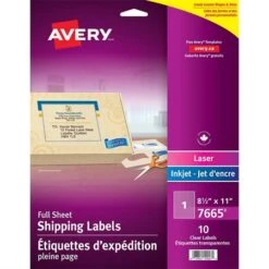 Avery Étiquettes D'adresse Transparentes