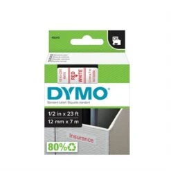 Cartouches D1 Pour étiqueteuses Dymo® Ruban Durable. 12 Mm X 5,5 M. Noir Sur Blanc -Espace Mobilier Soldes 418202 B