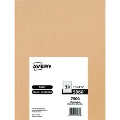 Avery Étiquettes Rectangulaires Blanches Easy Peel® Paquet De 25 Feuilles 2-5 / 8 X 1” (750) -Espace Mobilier Soldes 481283 B