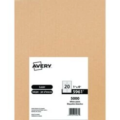 Avery Étiquettes Rectangulaires Blanches Easy Peel® Paquet De 25 Feuilles 4 X 1-1 / 3" (350) -Espace Mobilier Soldes 481291 B 1
