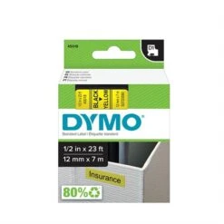 Cartouches D1 Pour étiqueteuses Dymo® Ruban Durable. 12 Mm X 5,5 M. Noir Sur Blanc -Espace Mobilier Soldes 491407 B