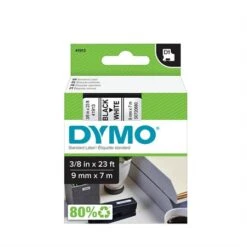 Cartouches D1 Pour étiqueteuses Dymo® Ruban Durable. 12 Mm X 5,5 M. Noir Sur Blanc -Espace Mobilier Soldes 491423 B