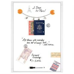 Tableau Blanc Magnétique Effaçable à Sec Cadre En Argent 11 X 14 Po.