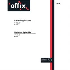 Pochettes à Plastifier Offix® Épaisseur 3 Mil Pqt 100 -Espace Mobilier Soldes 579136 B