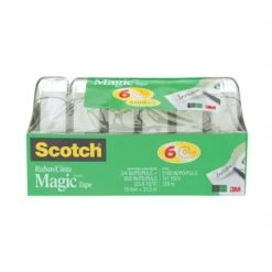 3M Ruban Adhésif Scotch® Magic™ Recharge 18 Mm X 25 M. Paquet De 4.