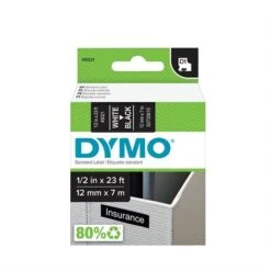 Cartouches D1 Pour étiqueteuses Dymo® Ruban Durable. 12 Mm X 5,5 M. Noir Sur Blanc