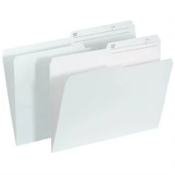 Chemises à Dossier Réversibles 9-1 / 2 Pts. Ivoire. Fibre Postconsommation : 10 %. Format Lettre