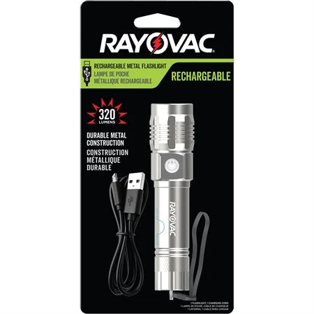 Lampe De Poche Rechargeable En Métal à LED Rayovac 3 Lampe De Poche Rechargeable En Métal à LED Rayovac