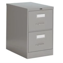 CLASSEUR VERTICAL 2 TIR. GRIS
